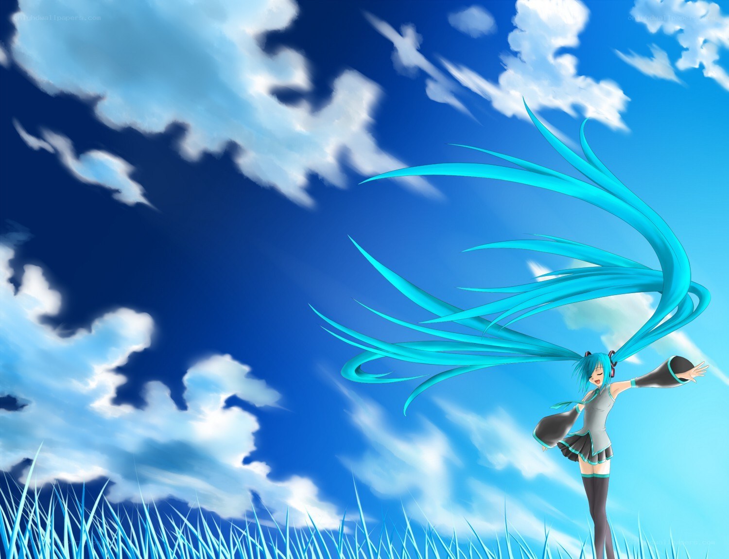 Miku in the sky