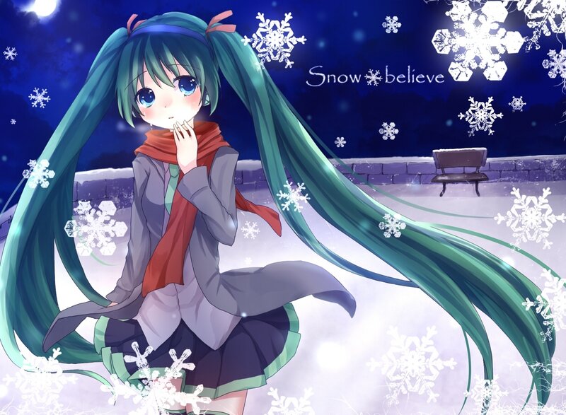 Miku in the snow