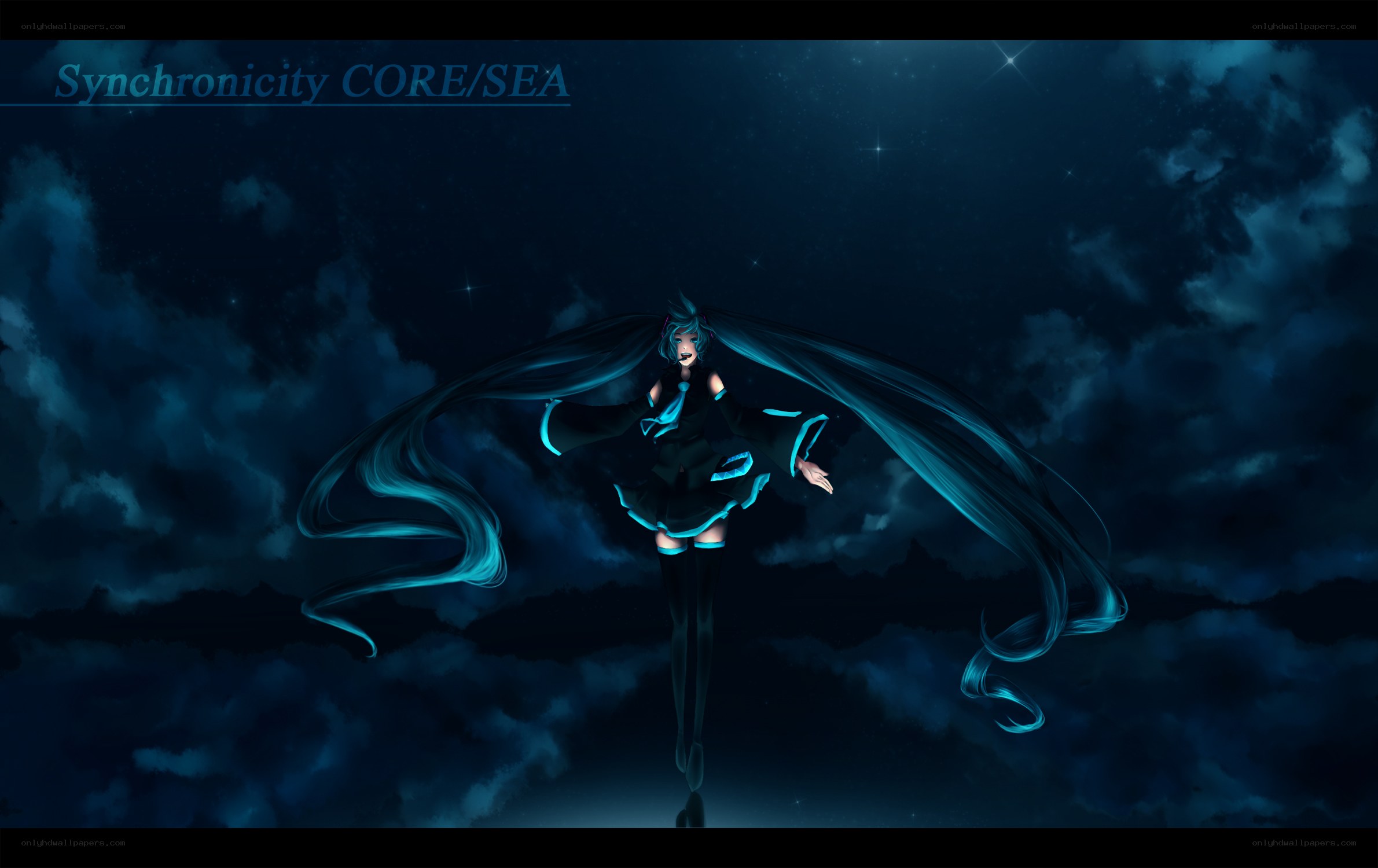 Miku in the starry night