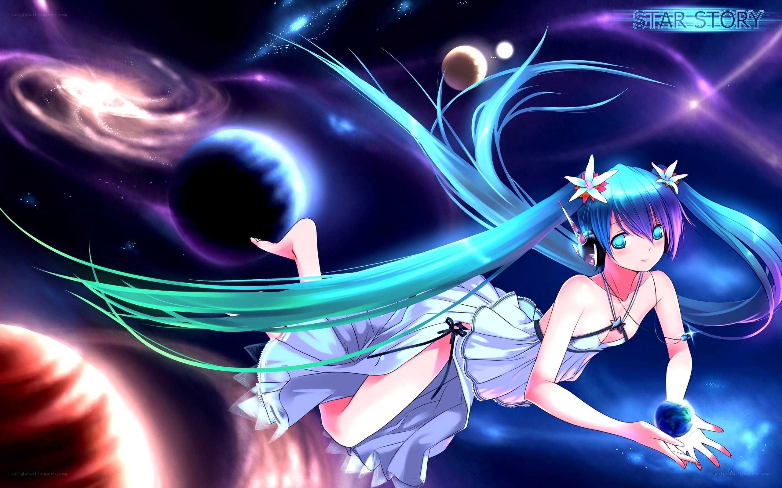 Miku in the starry sky