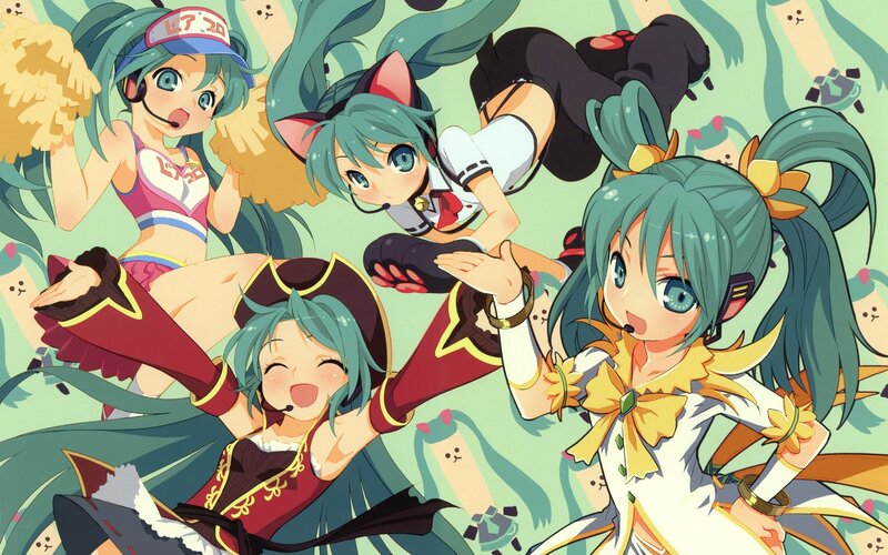 Miku in various outfits