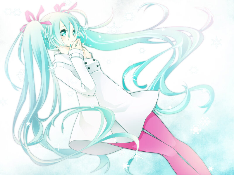 Miku in winter coat