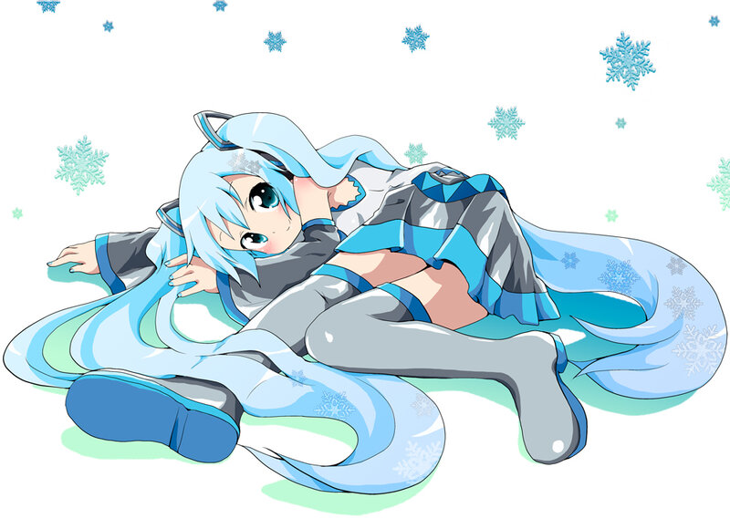 Miku in winter snow