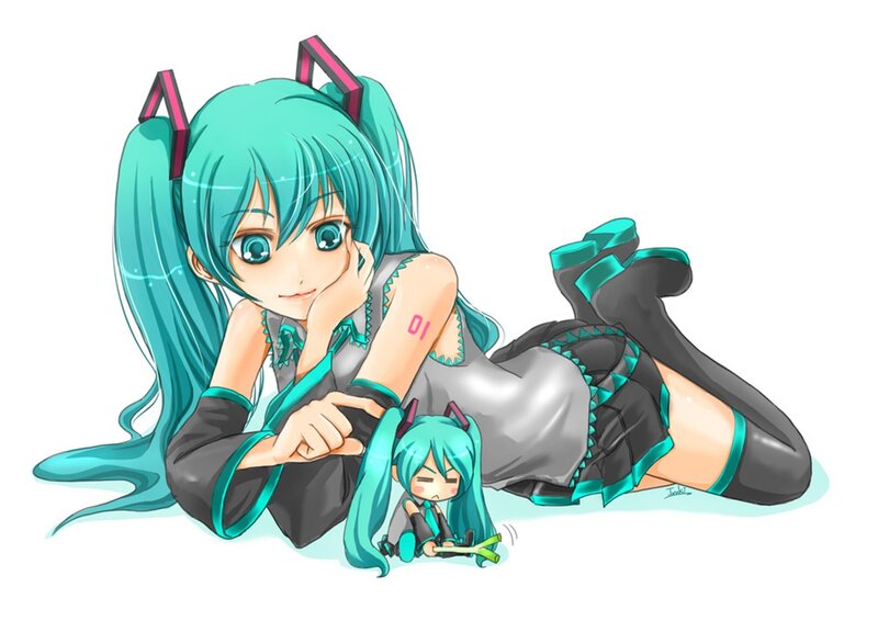 Miku Lying on Floor