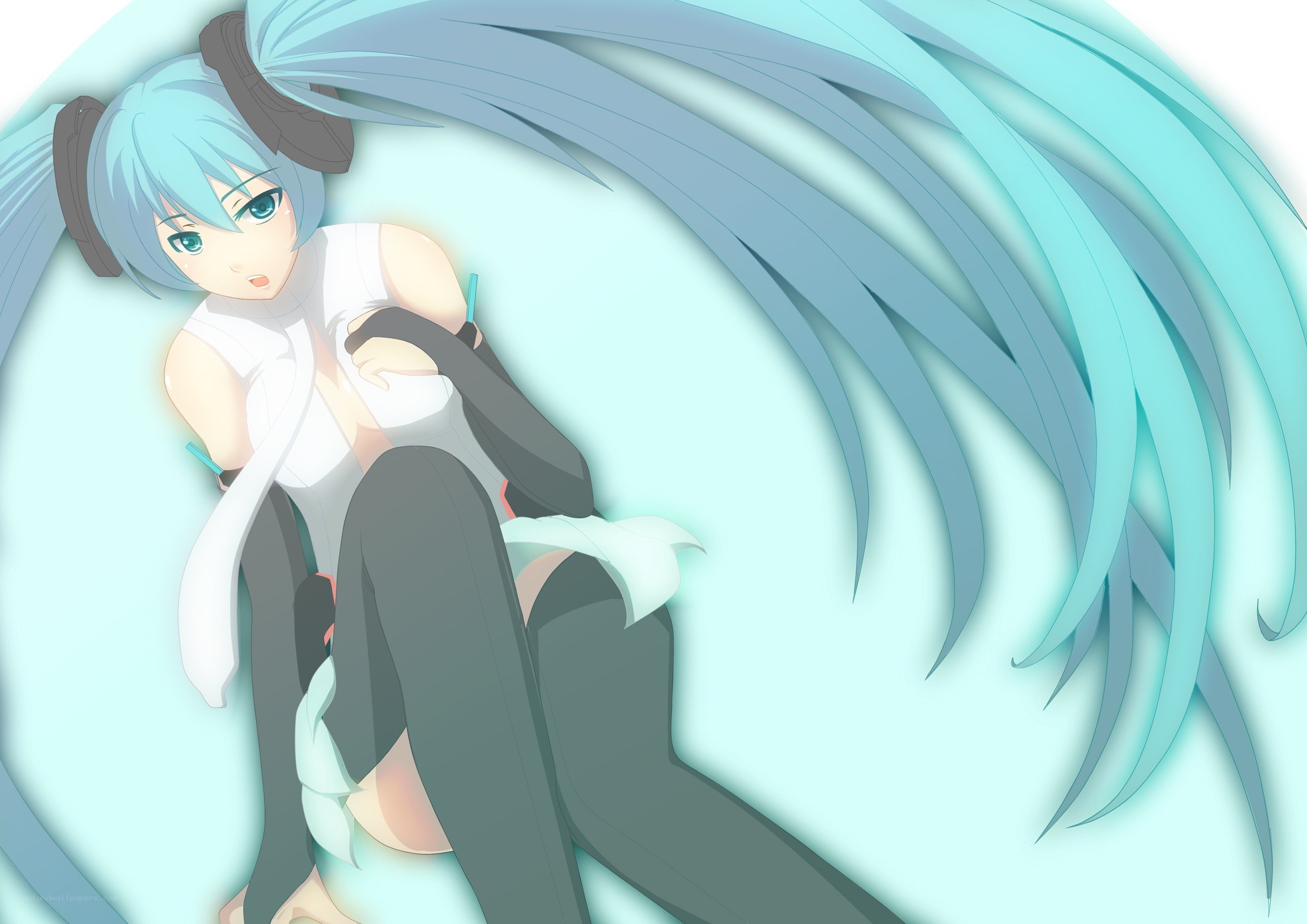 Miku lying on the ground