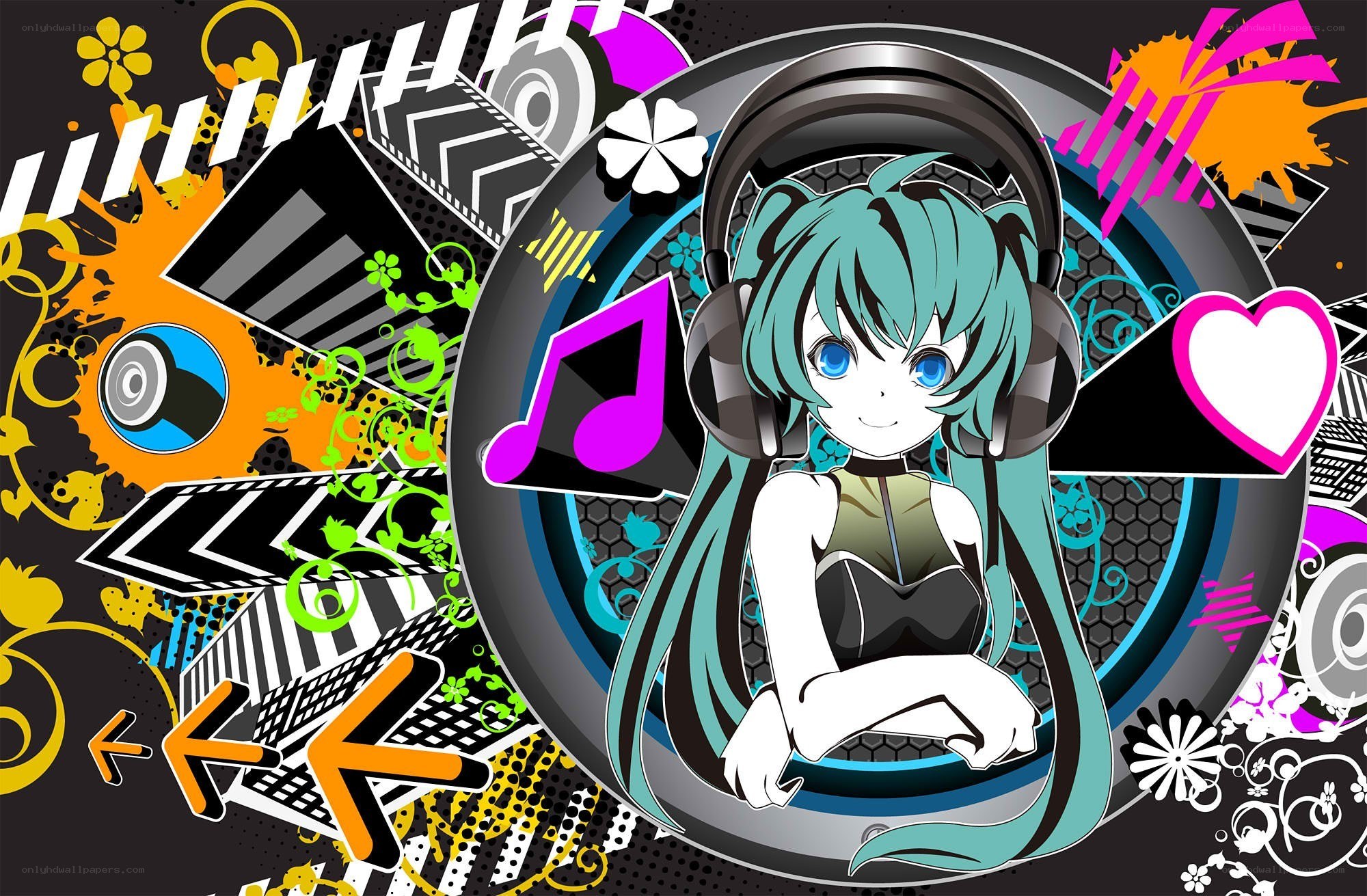 Miku music art collage