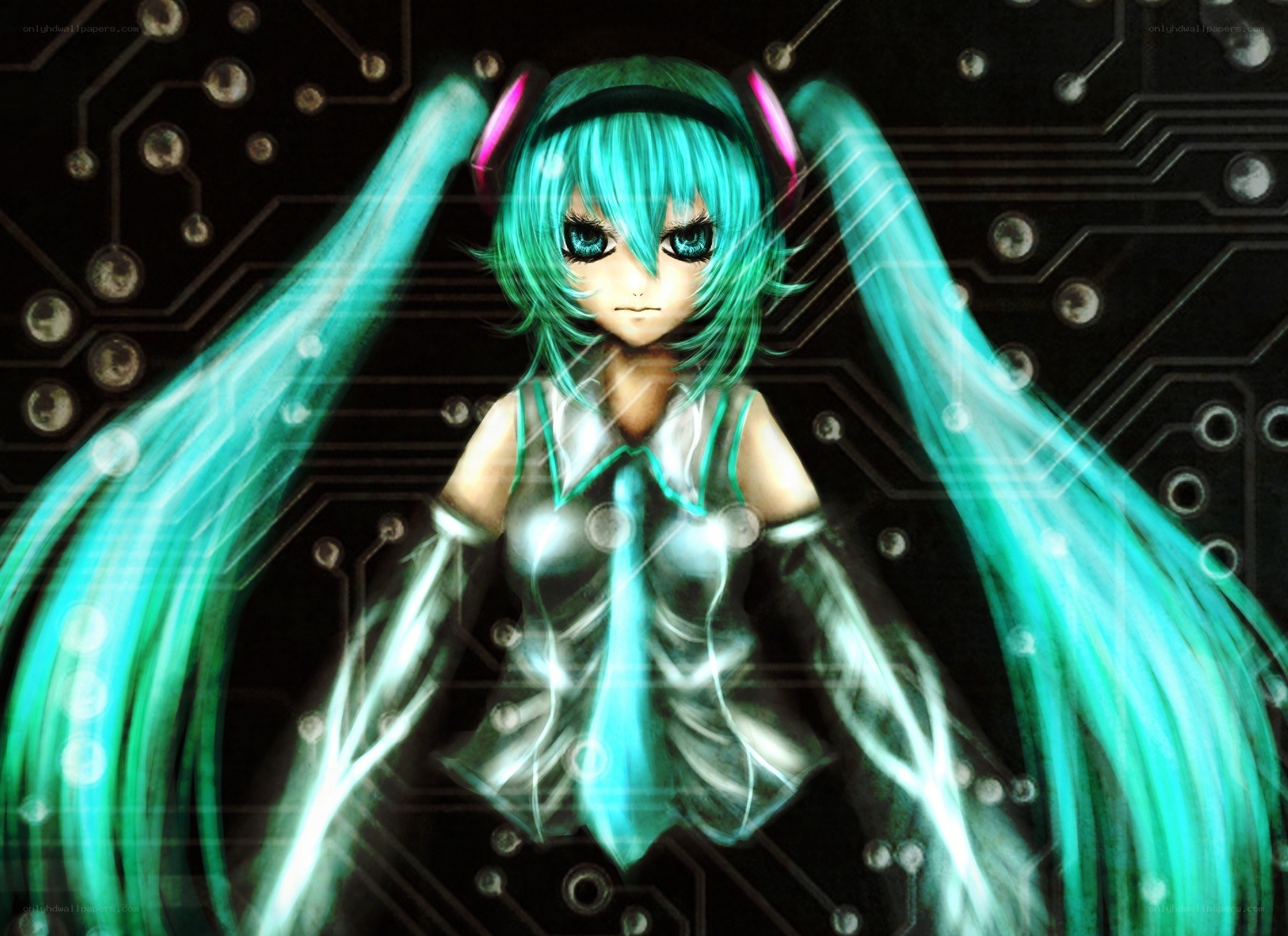 Miku on a circuit board