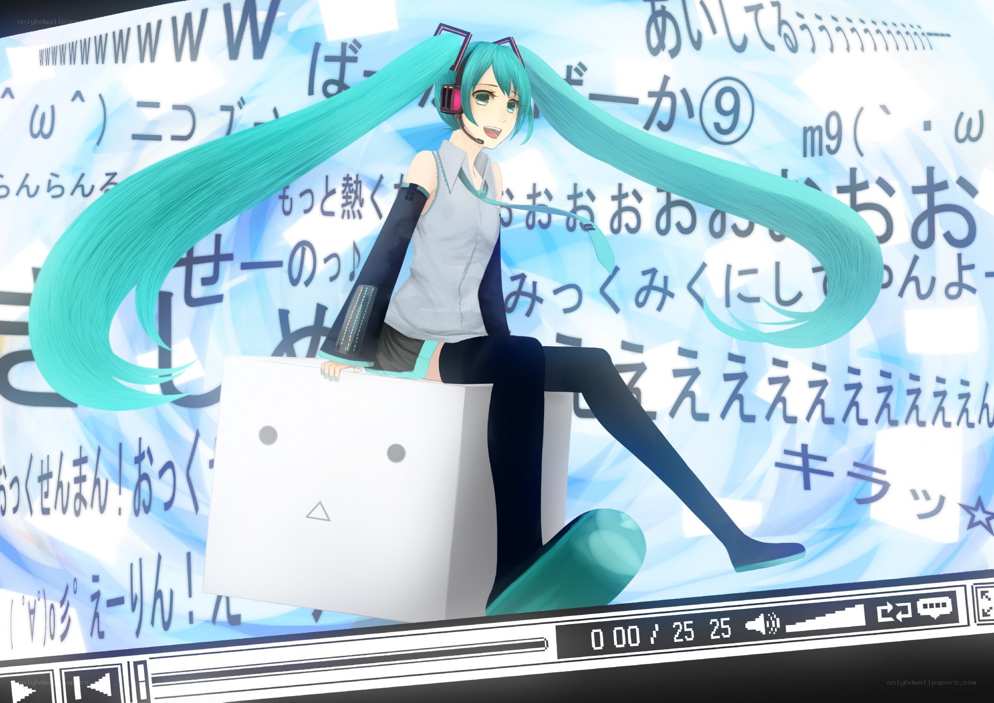Miku on a computer screen