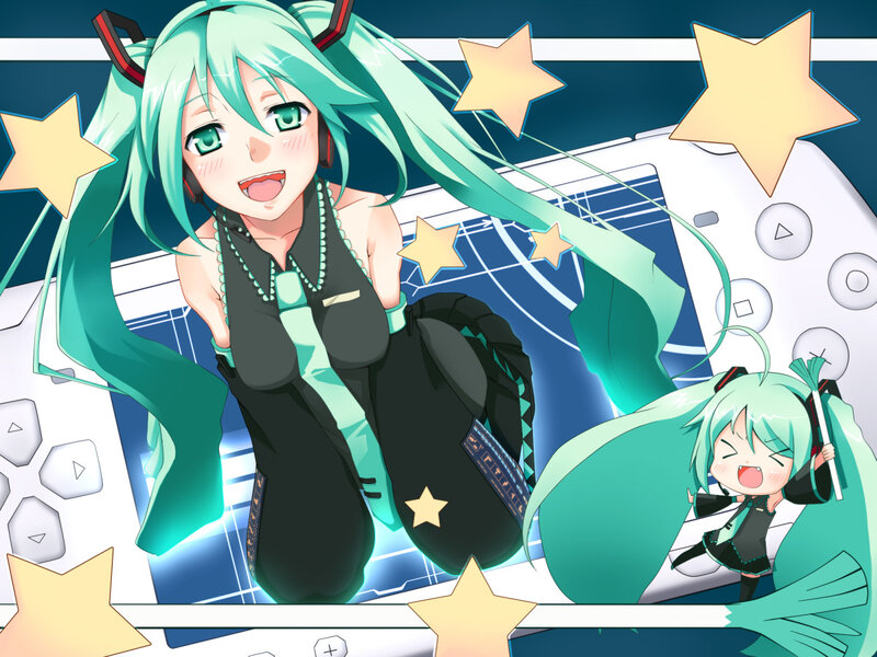 Miku on a game console
