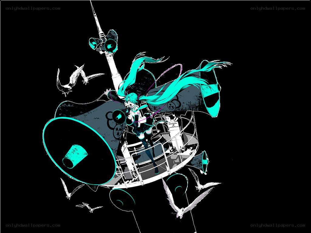 Miku on a mechanical bird
