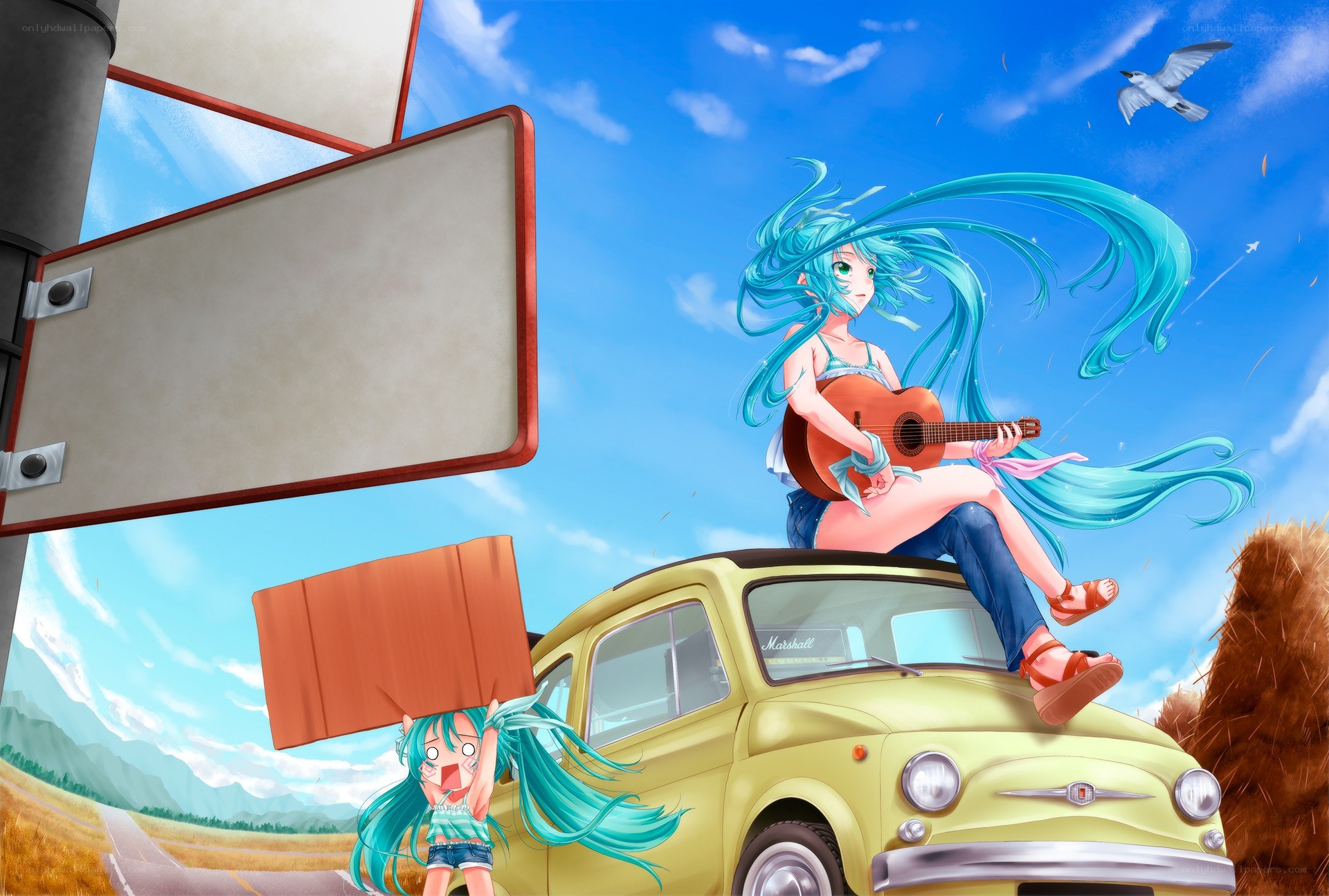 Miku on a road trip