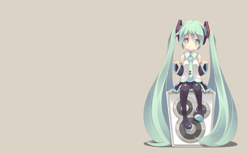 Miku on a speaker