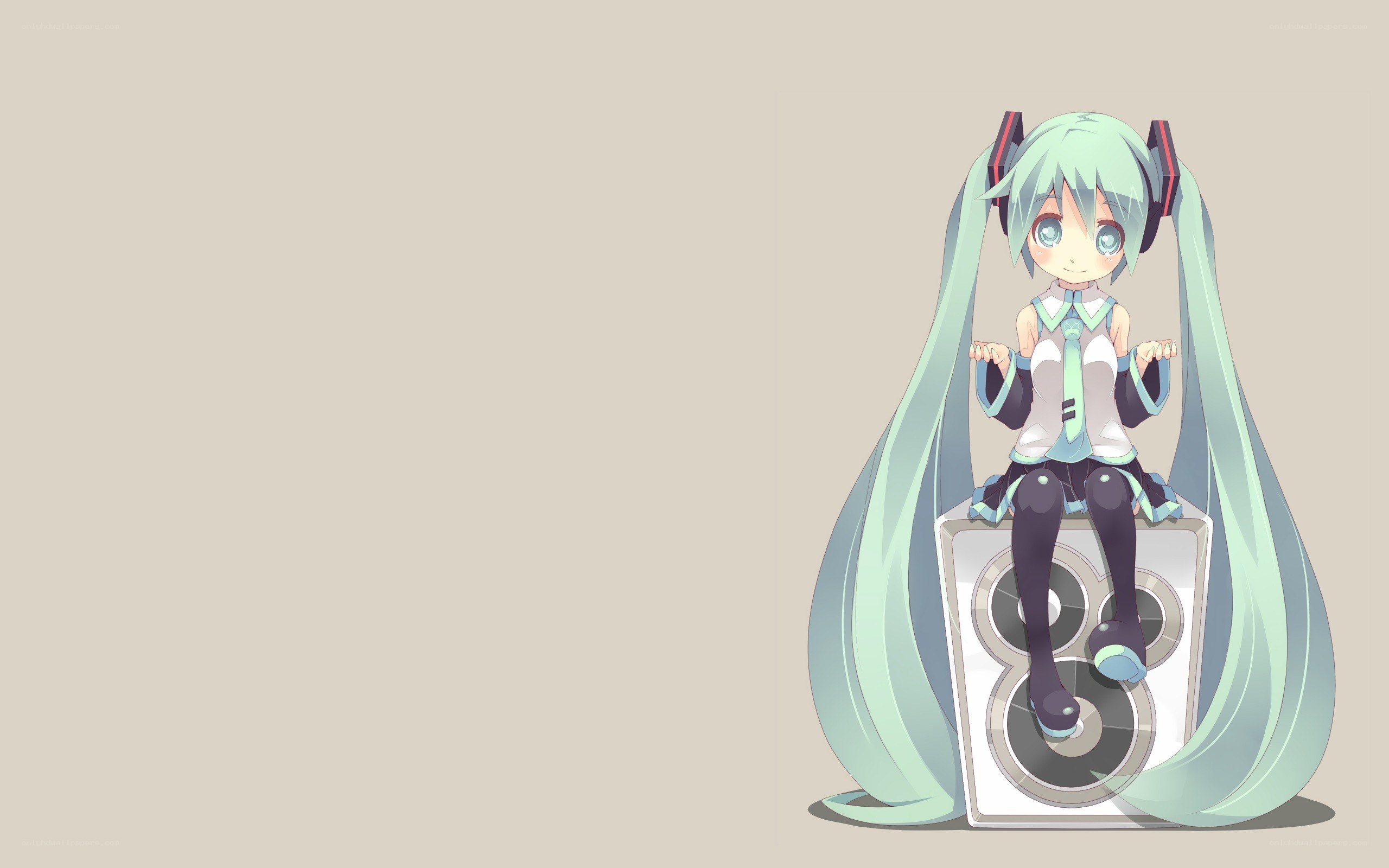 Miku on a speaker