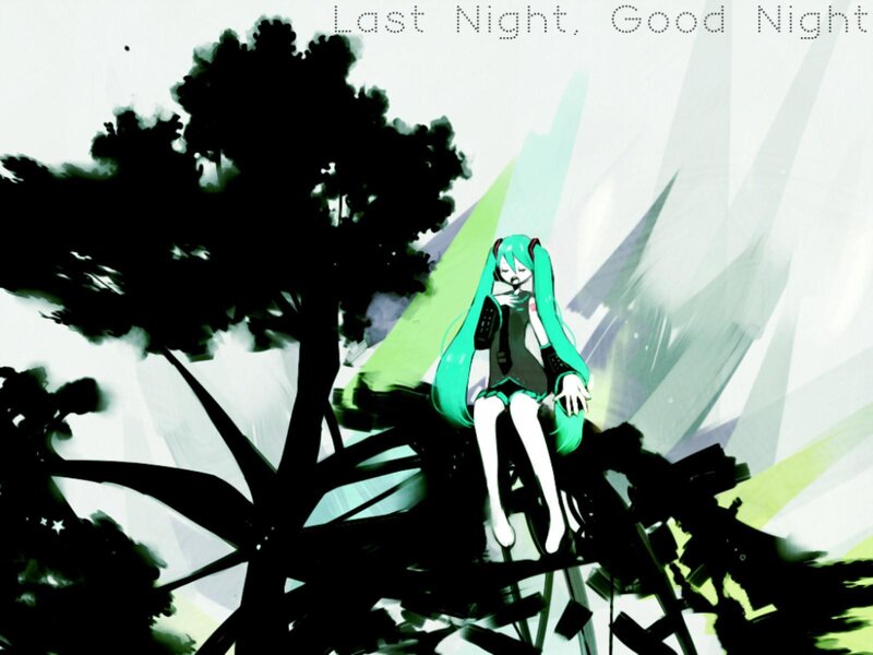 Miku on a tree branch