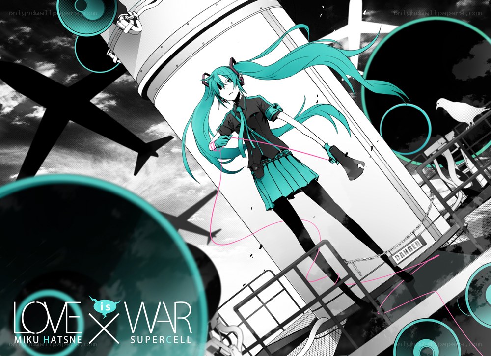 Miku on a warship