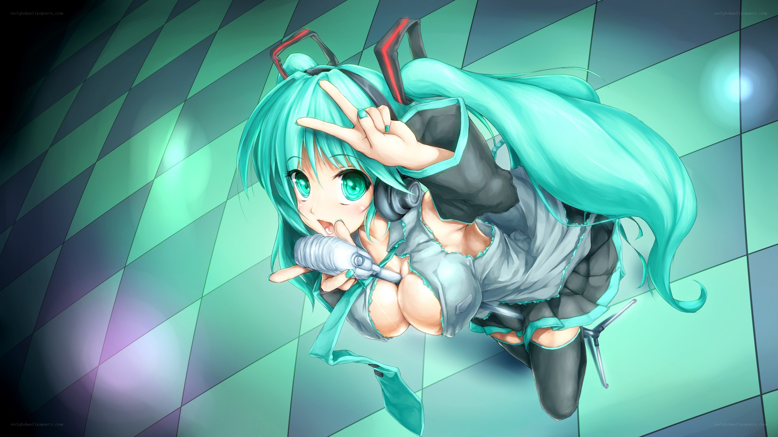 Miku performing on stage