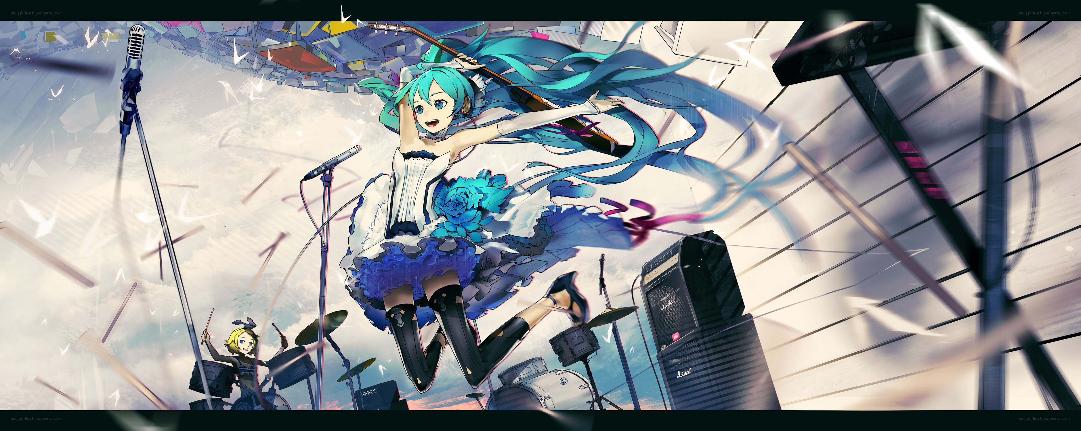 Miku performing on stage
