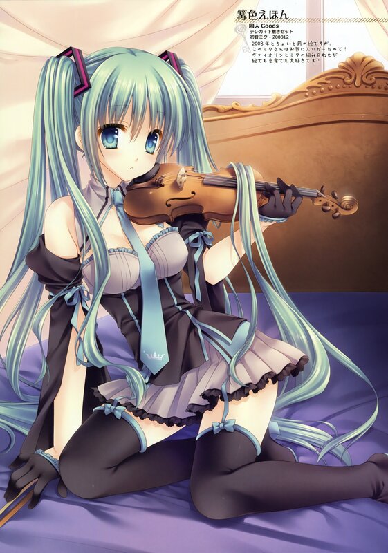 Miku playing violin