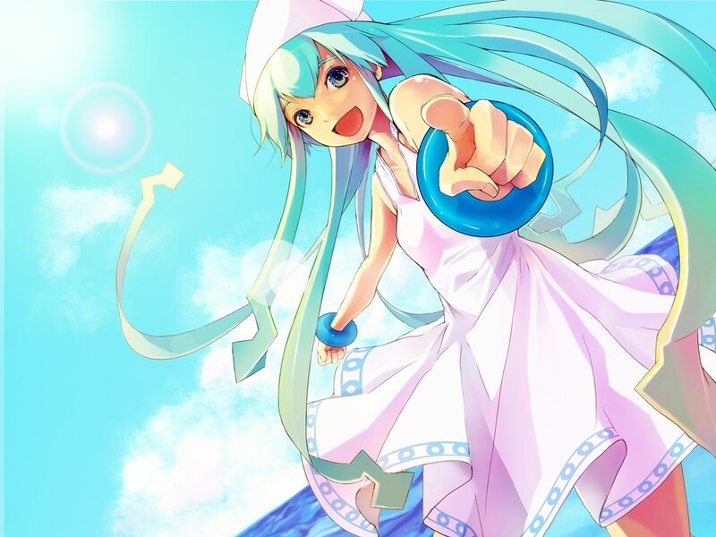 Miku pointing at viewer