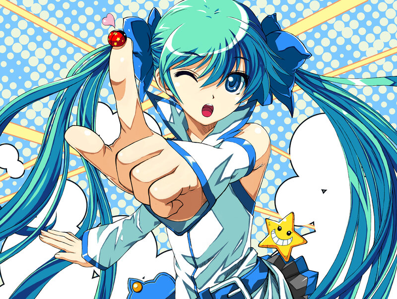 Miku pointing at viewer