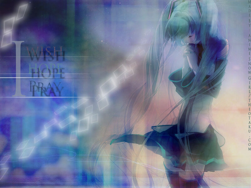 Miku praying in a dream