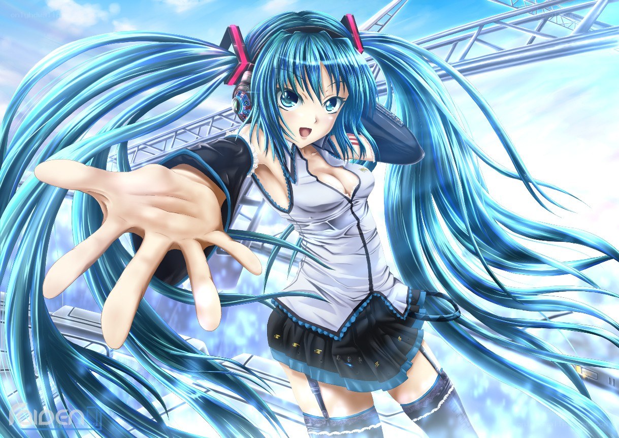 Miku reaching out