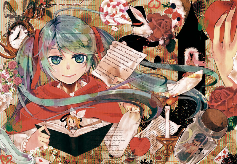 Miku reading a storybook