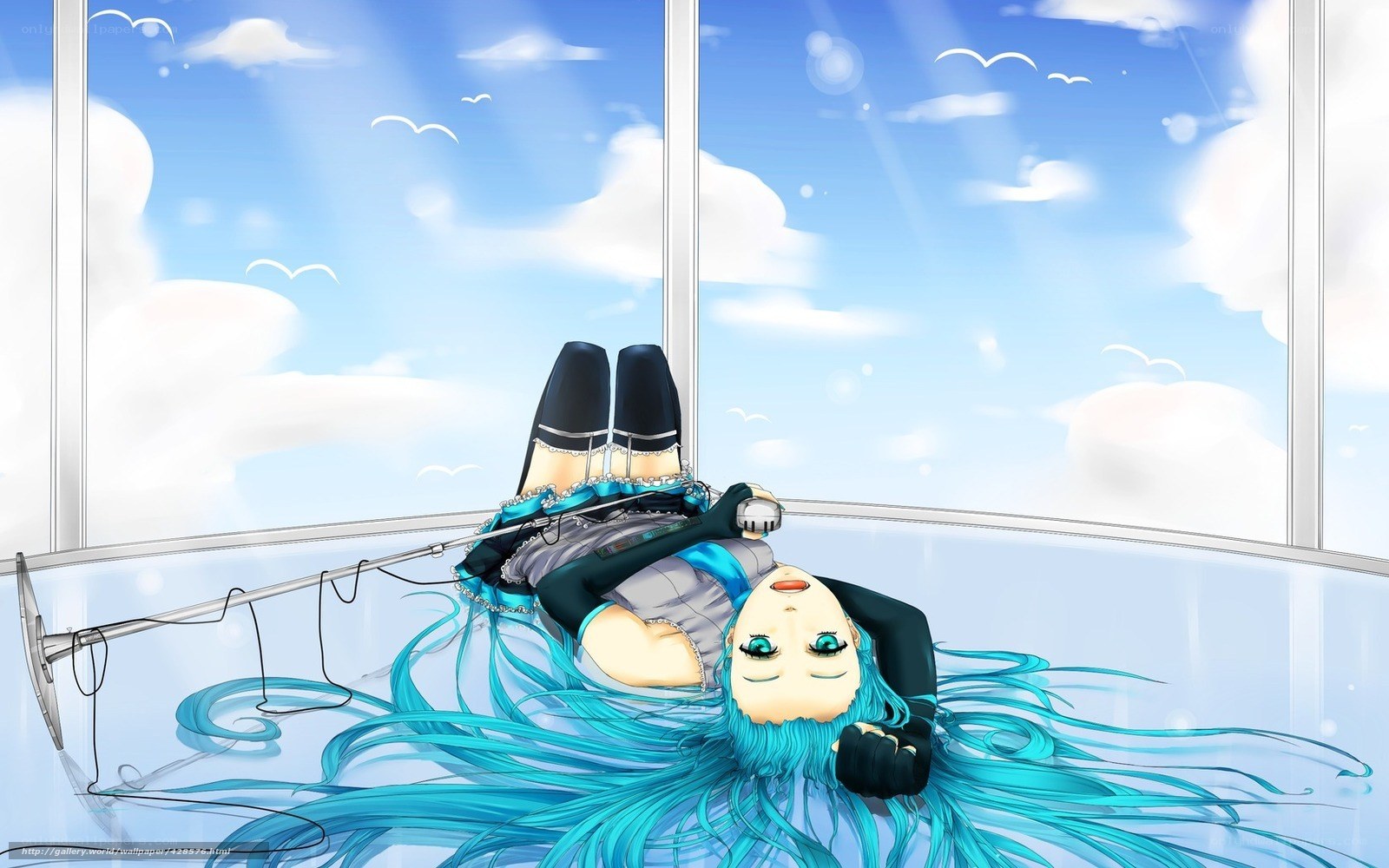 Miku relaxing by the window