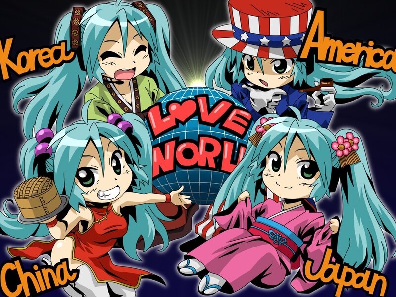 Miku representing countries