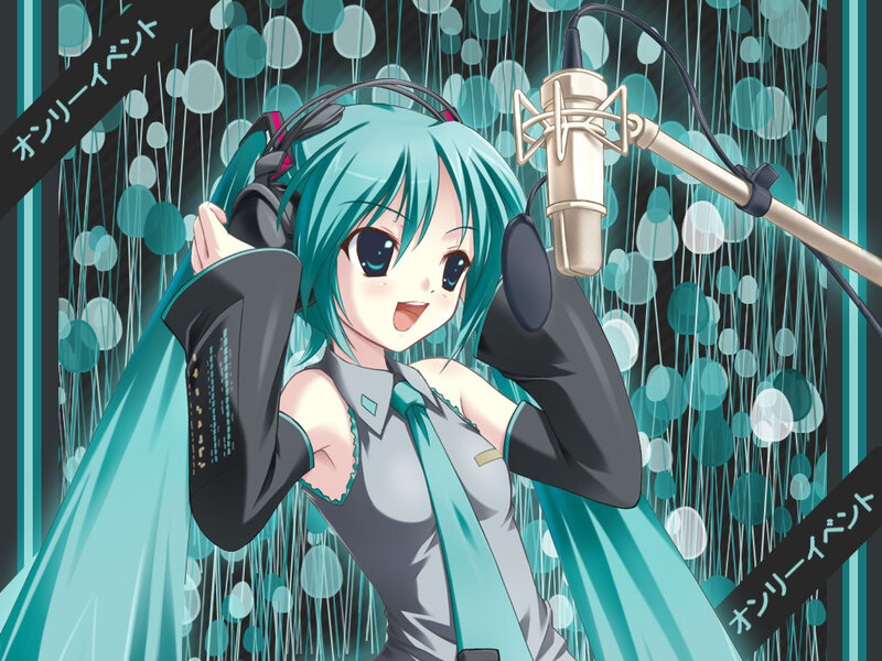 Miku singing in studio