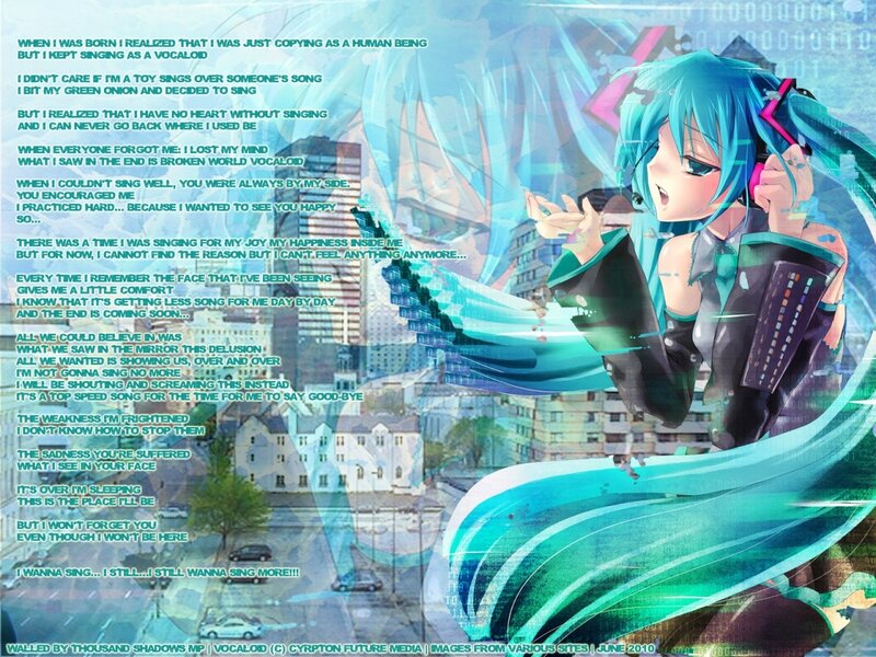 Miku sings to the city