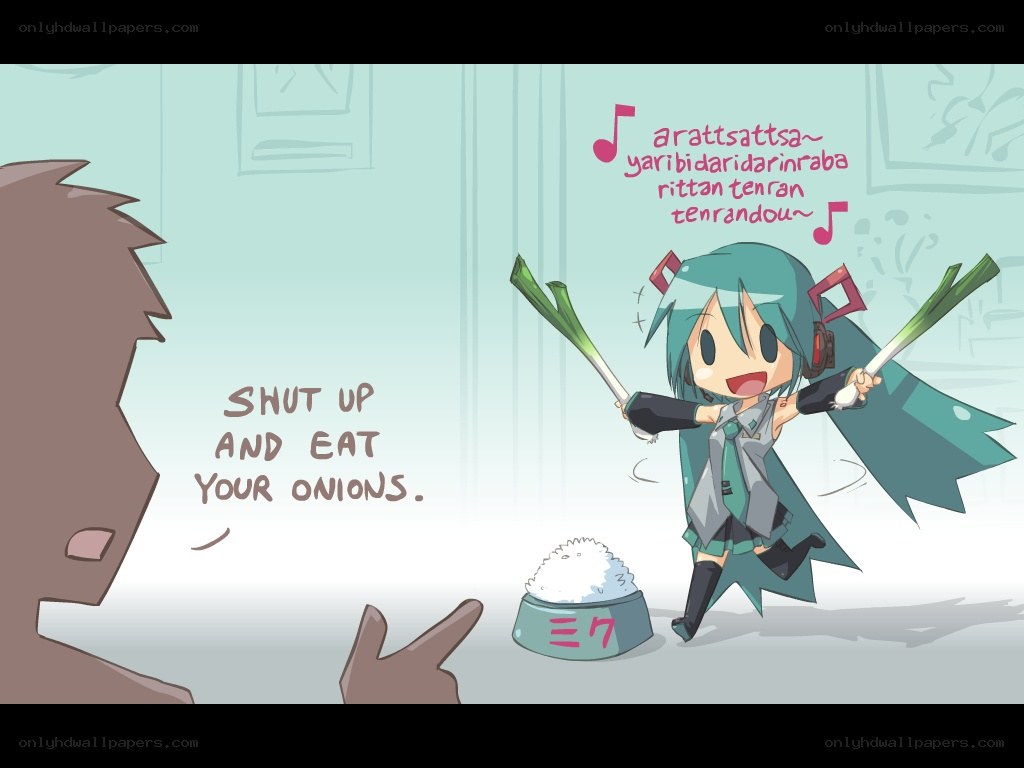 Miku sings with onions