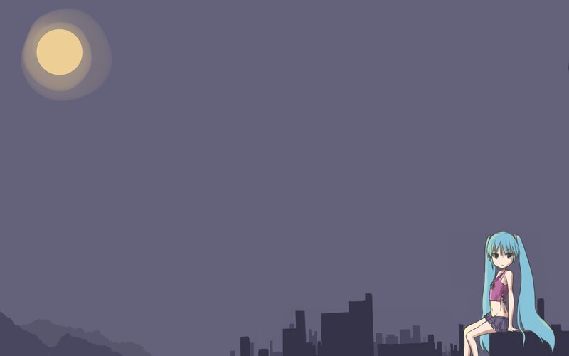 Miku under the moon
