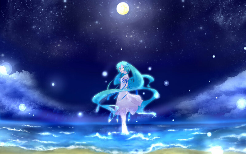Miku under the moonlight