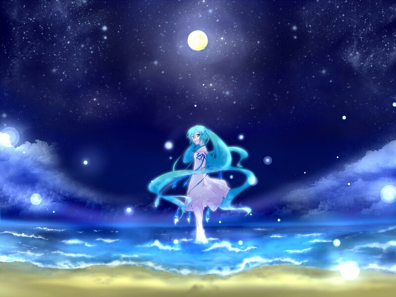 Miku under the moonlight