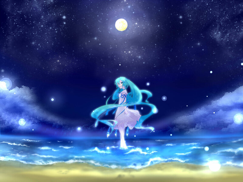 Miku under the moonlight