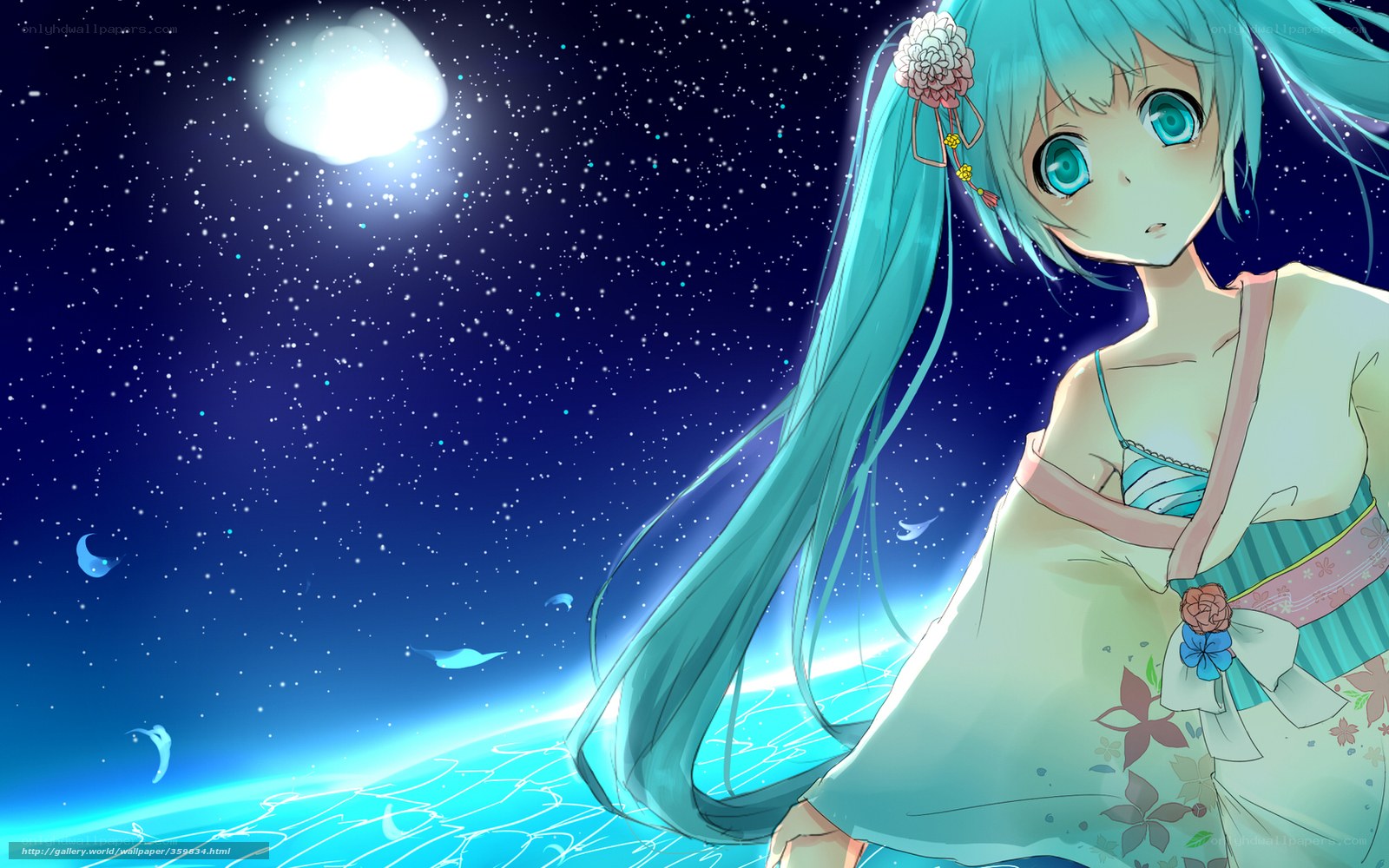 Miku under the starry sky