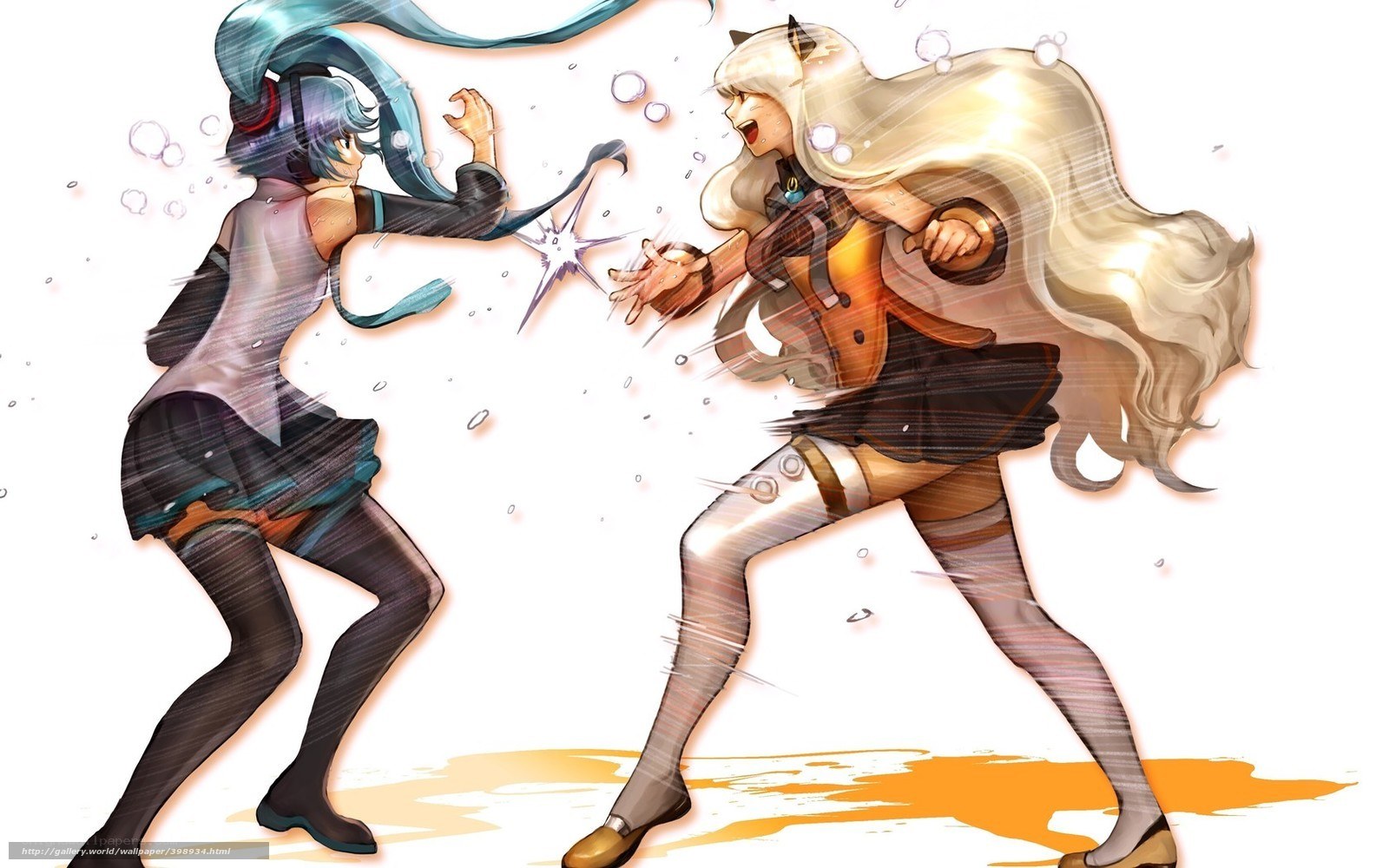 Miku vs. Cat Girl Fight