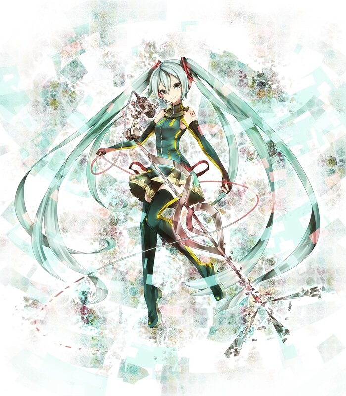 Miku with a broken staff
