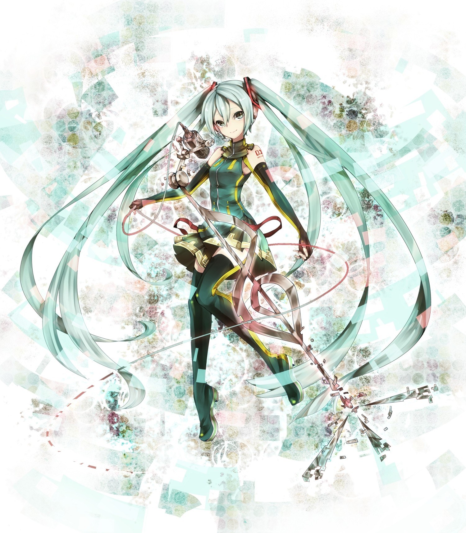 Miku with a broken staff