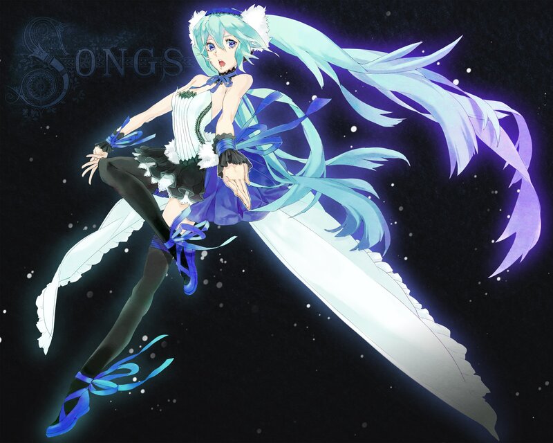 Miku with a glowing sword