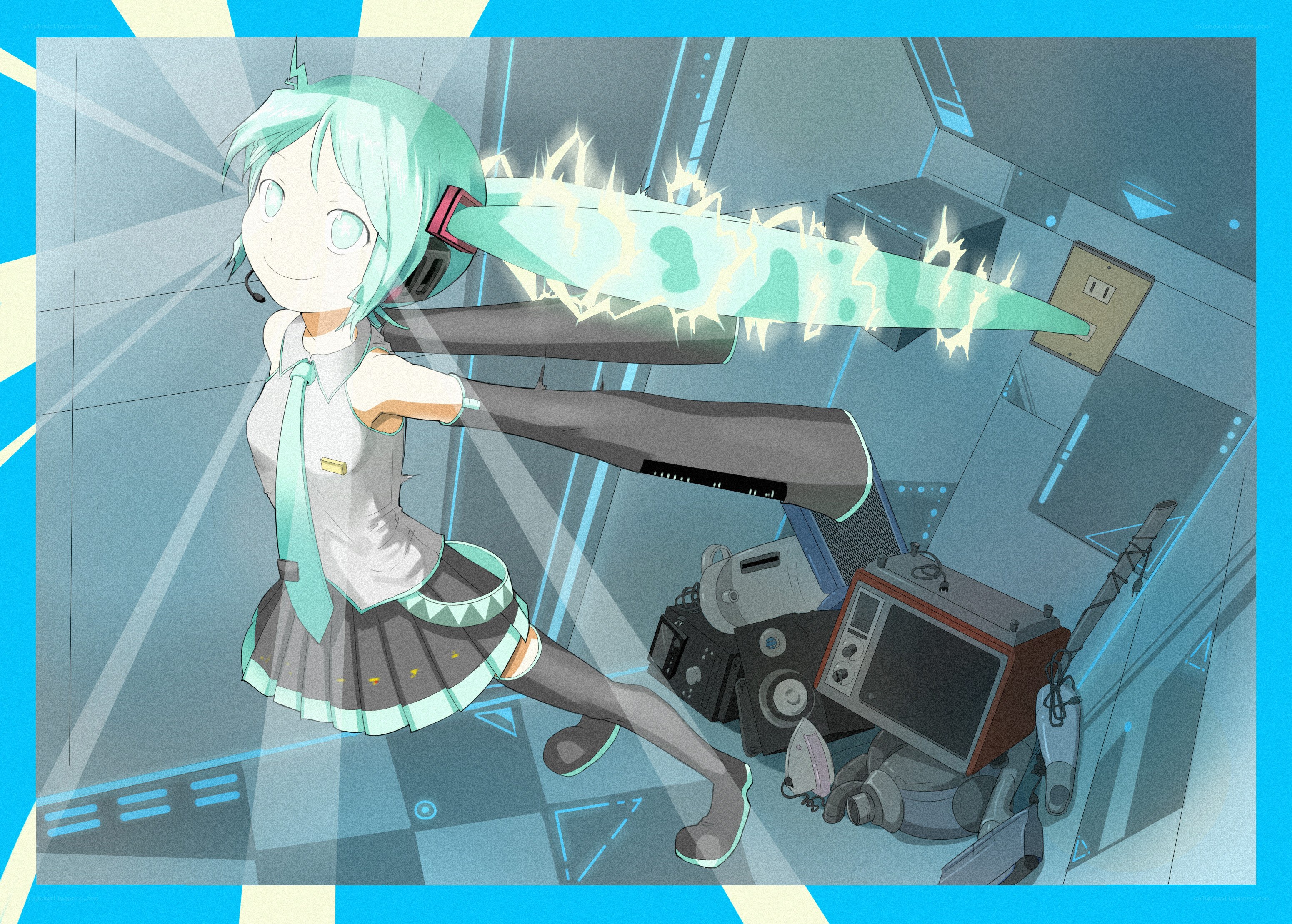 Miku with a glowing sword