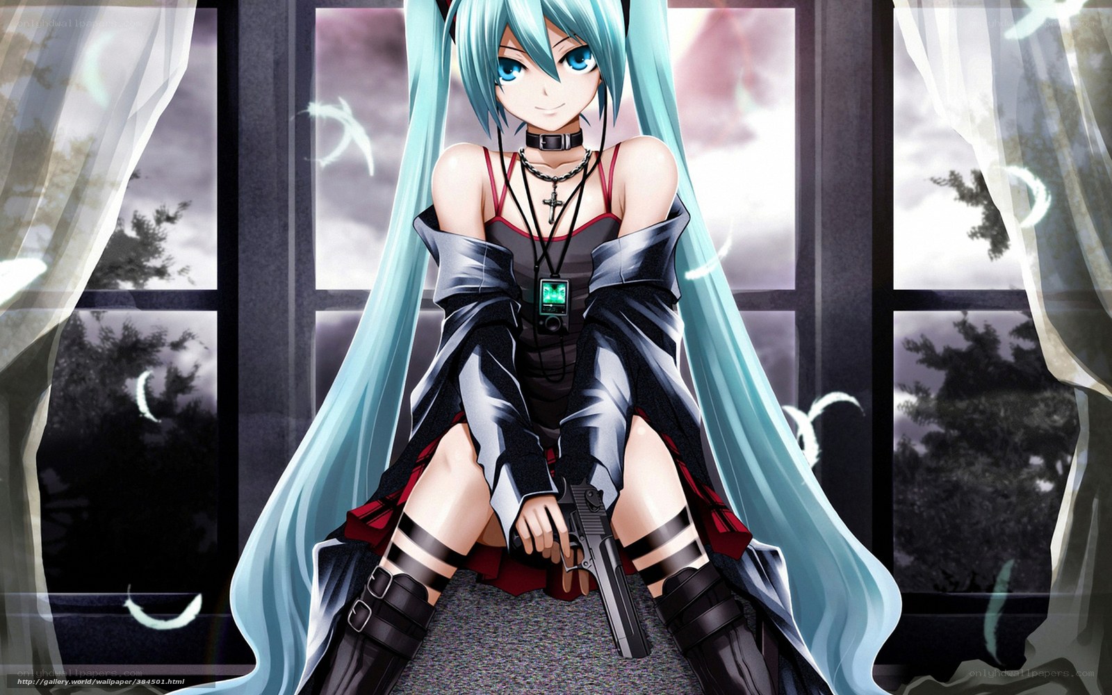 Miku with a gun