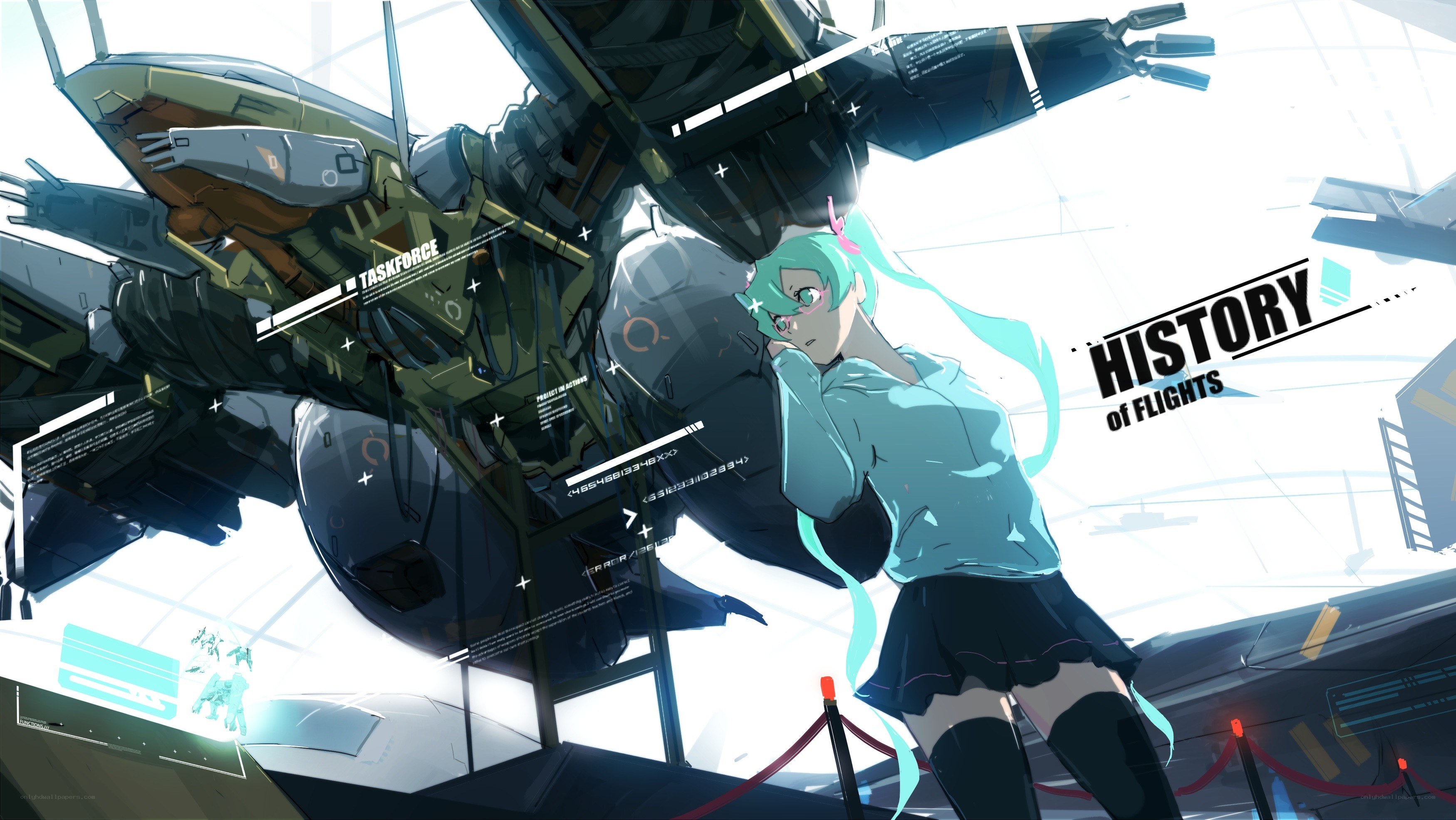 Miku with a mecha robot