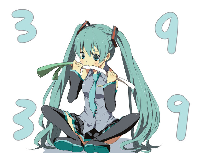 Miku with a ribbon