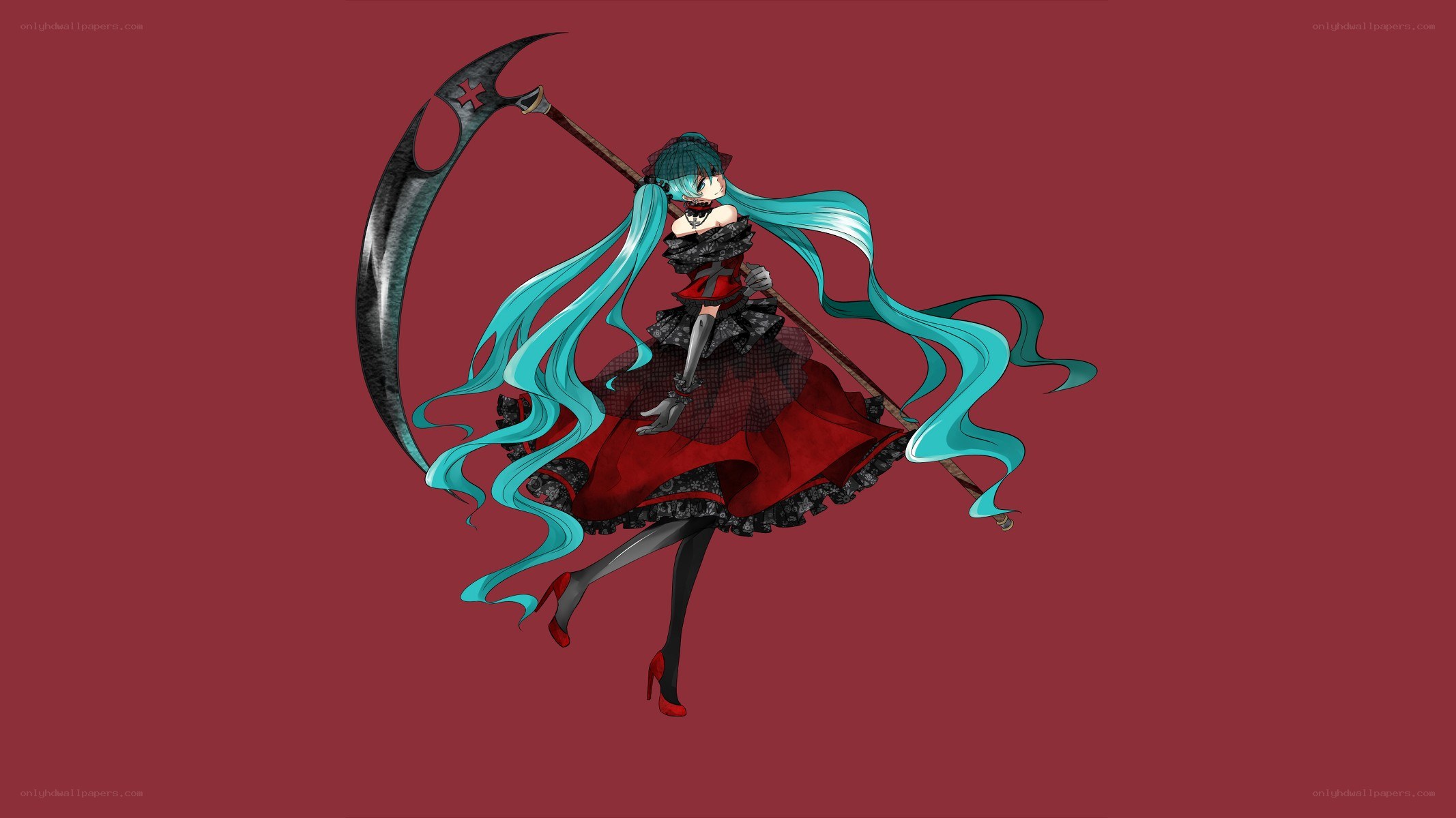 Miku with a scythe