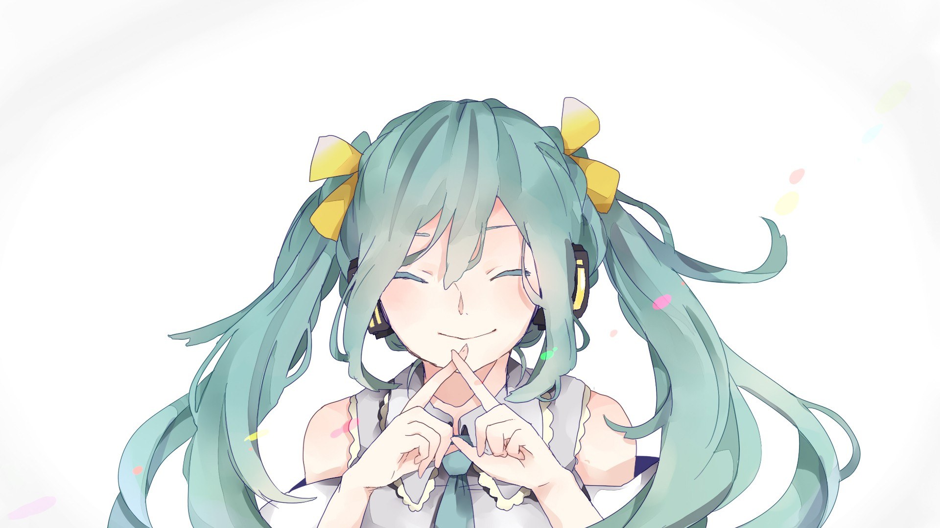 Miku with a secret smile