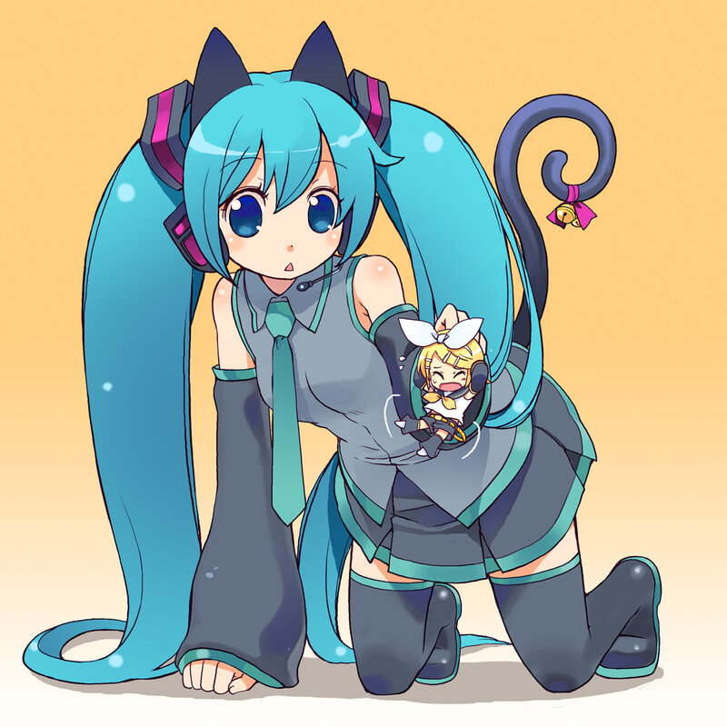 Miku with a small doll