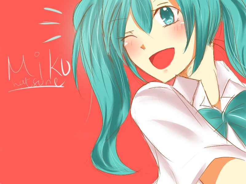 Miku with a smile