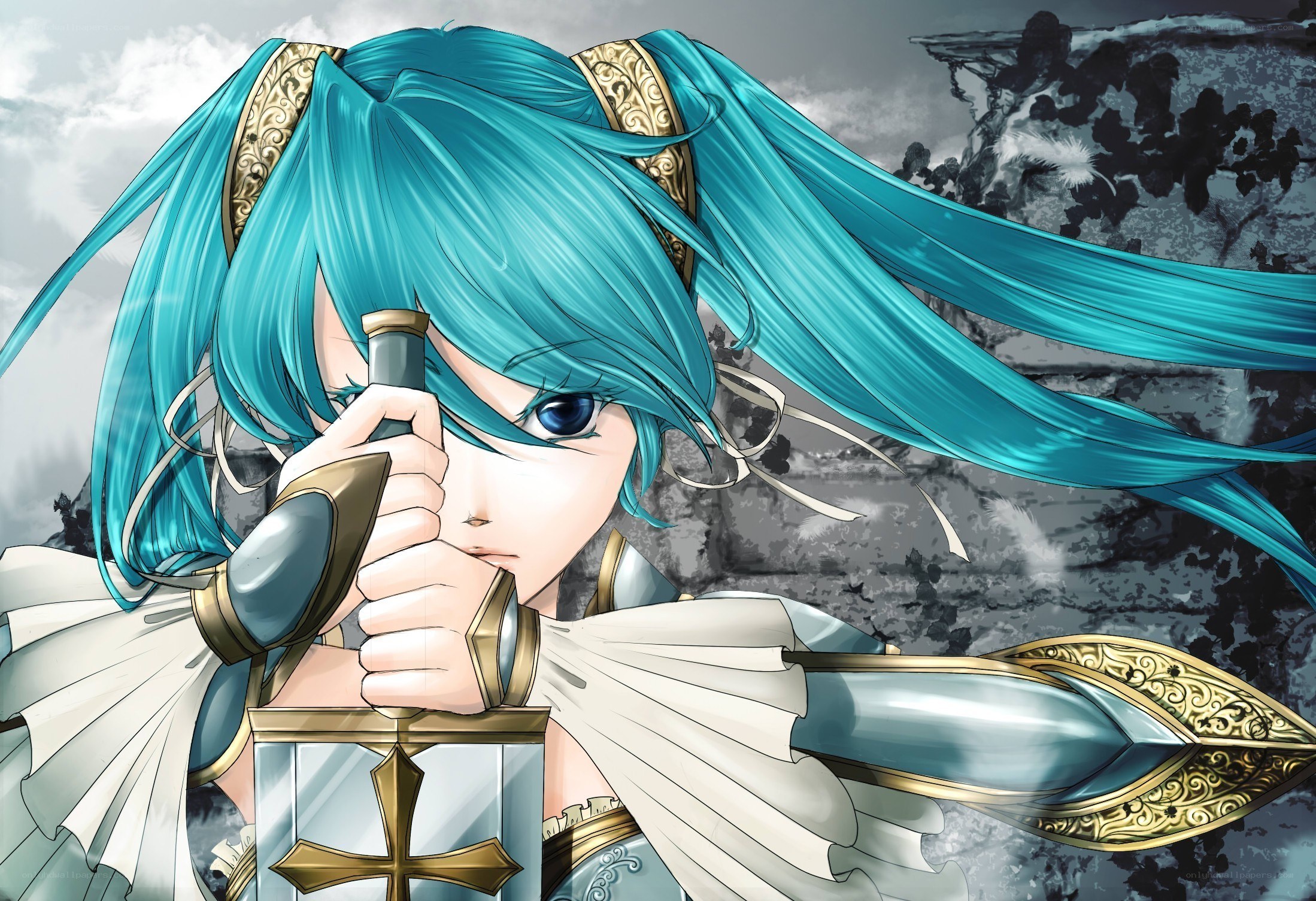 Miku with a sword